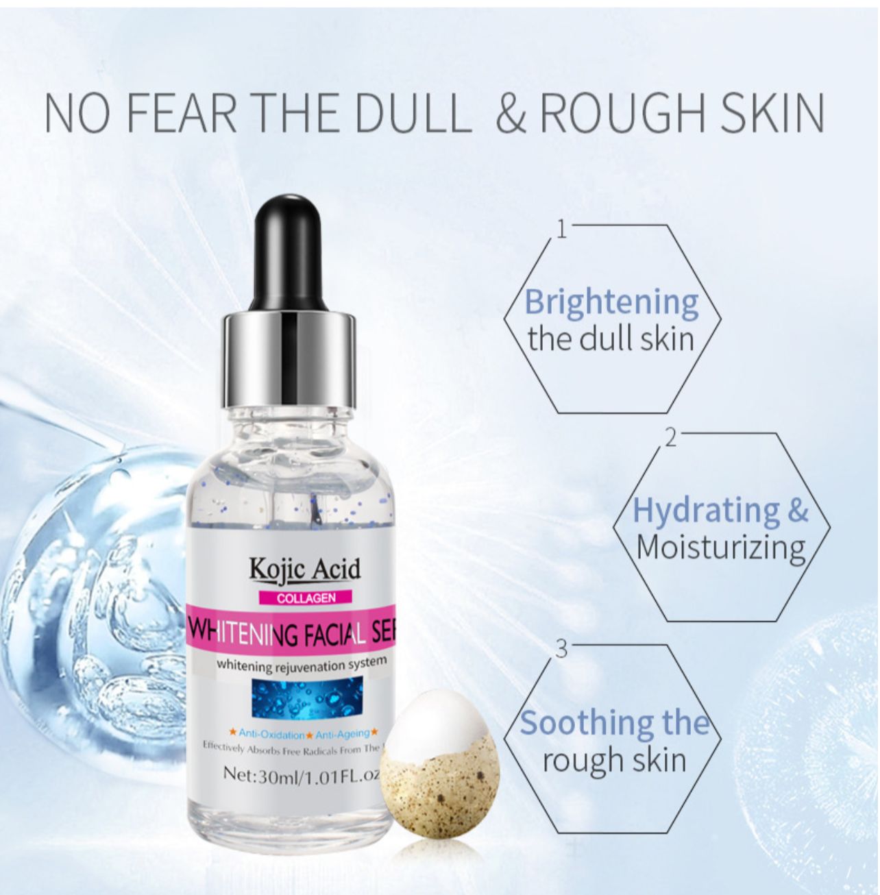 GUANJING KOJIC ACID WHITENING FACIAL SERUM 30ML