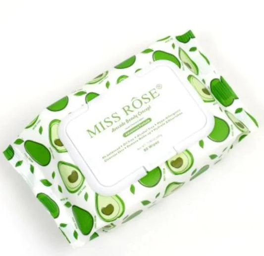Miss Rose Avocado MakeUp Remover Wipes 80/pcs 200g 7505-022M