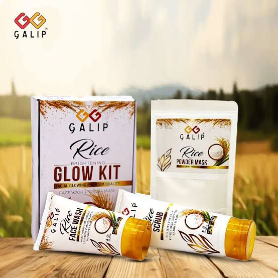 Galip Rice Brighting Glow Kit 3in1 Face Wash + Scrub + Mask
