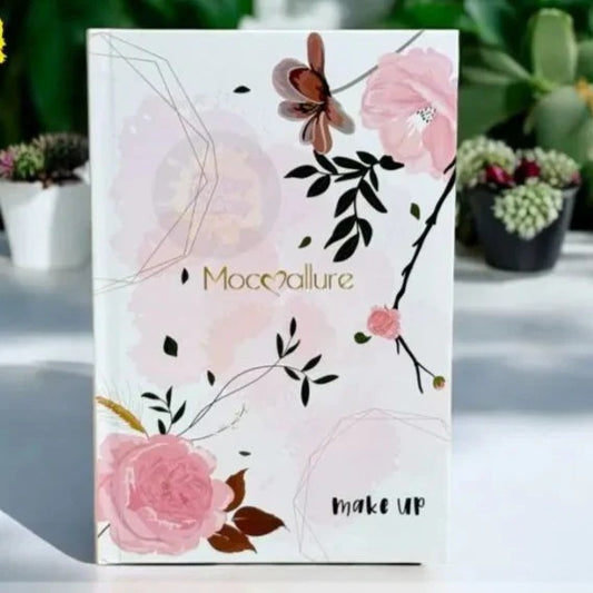 Mocallure Cosmetic Makeup 4in1 Eyeshadow Highlighter Blusher Concealer Makeup Book Pink Flower Palette