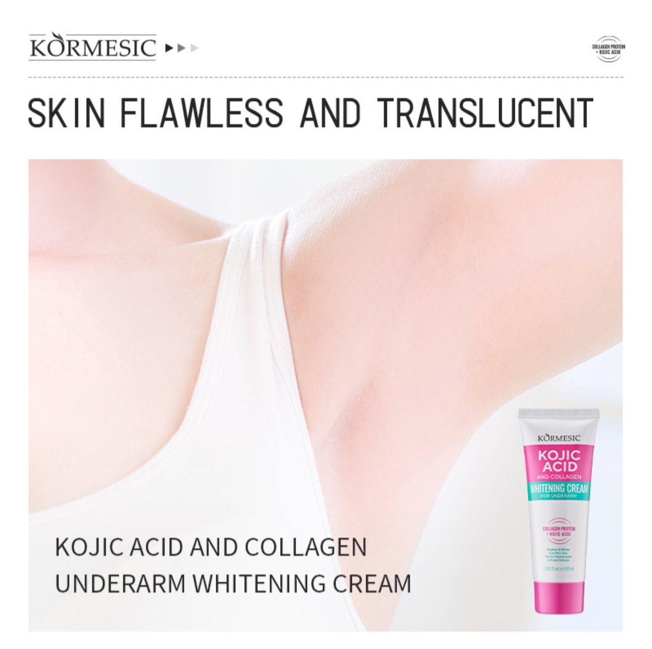 Kormesic Kojic Acid and Collagen Underarm Whitening Cream