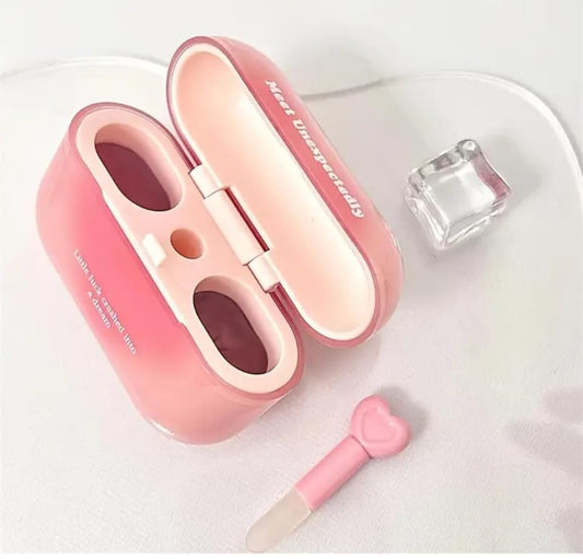 AriPod Lipstick Double Lip Gloss Double Lip Gloss Mirror Finish Nude Color Korean Matte Lipstick Non Sticky Lip Mud Long Lasting Vegan Makeup