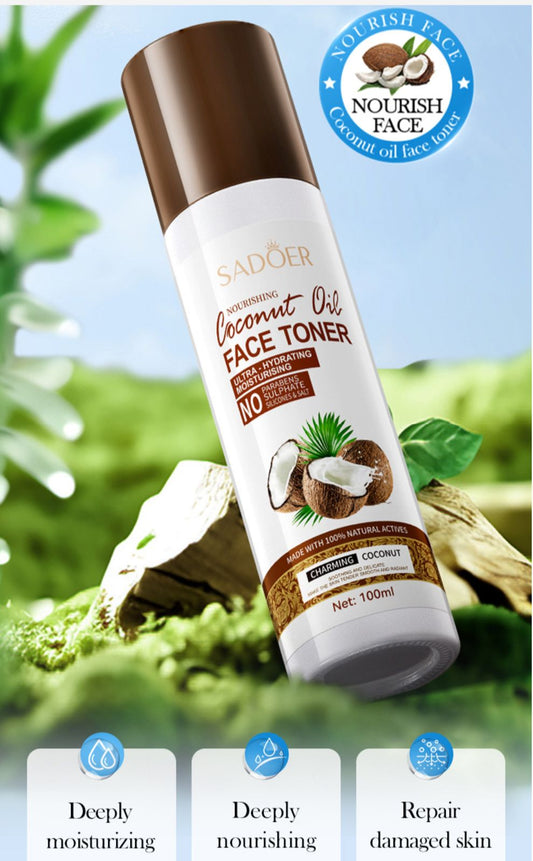Sadoer Coconut Oil Ultra Hydrating Rejuvenation No Parabens No Sulphate No Silicone & Salt Face Toner