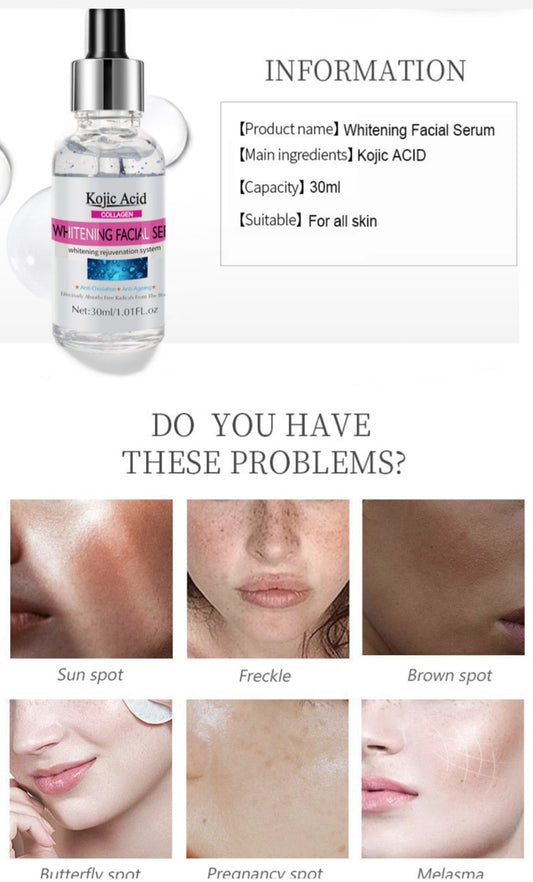 GUANJING KOJIC ACID WHITENING FACIAL SERUM 30ML