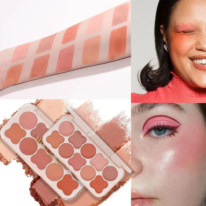 Miss Rose 10 Color Of Blush In Single Package For Girls And Women