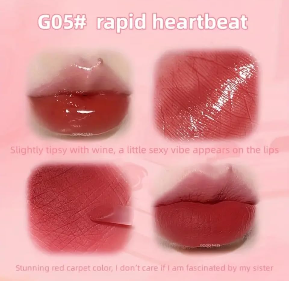 AriPod Lipstick Double Lip Gloss Double Lip Gloss Mirror Finish Nude Color Korean Matte Lipstick Non Sticky Lip Mud Long Lasting Vegan Makeup