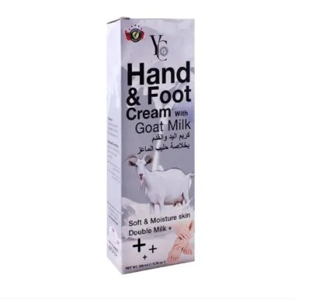 Yc Hand & Feet Cream With Goat Milk 200ml (Thailand) , Hand & Feet Whitening Cream For Whitens Soften & Protect For Hand & Foot
