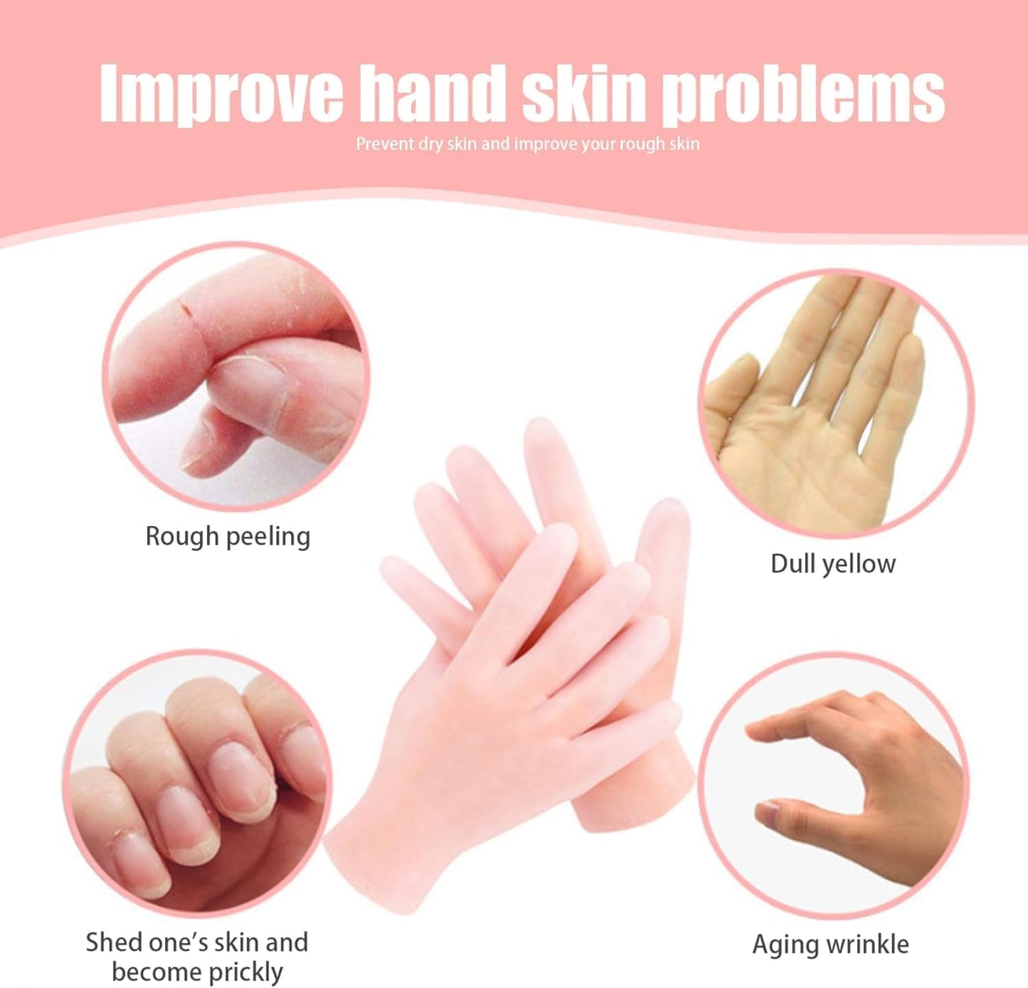 Soft Silicone Moisturizing Gloves - One Size Fits Most!, Hand & Foot Care,