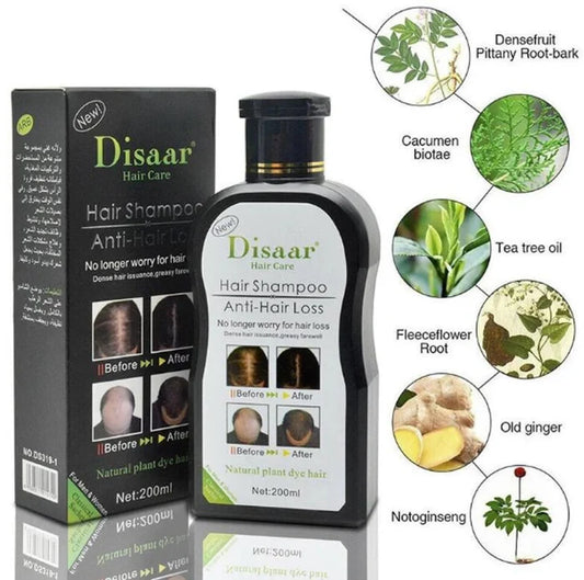 DISAAR Hairs Shampoo Anti-Hair Loss Hair Growth treatment for Men & Women-200ml DS319-1