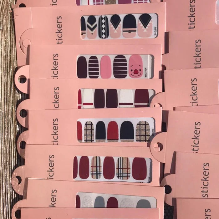New Nail Art Nail Stickers NOW It easy to design nails at home without any tools.Apply to easy stay one week plus,waterproof and look real.