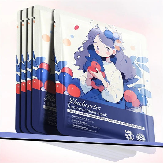 BIOAQUA Plant Fruit Whitening Mask Blueberry Face Sheet Mask 25g