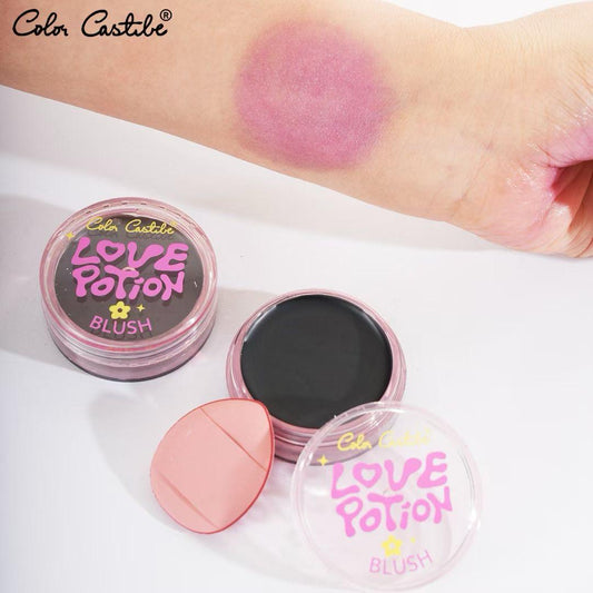 Color Castle Highly Pigment Black Color-Changing Vegan Blush Palette Long-Lasting Magic Blush Cute Packaging Cream