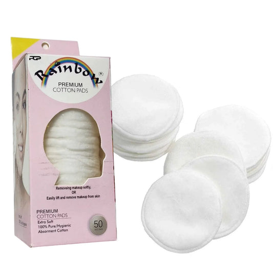 50 pcs Rainbow Makeup Removal Cotton Pad Set