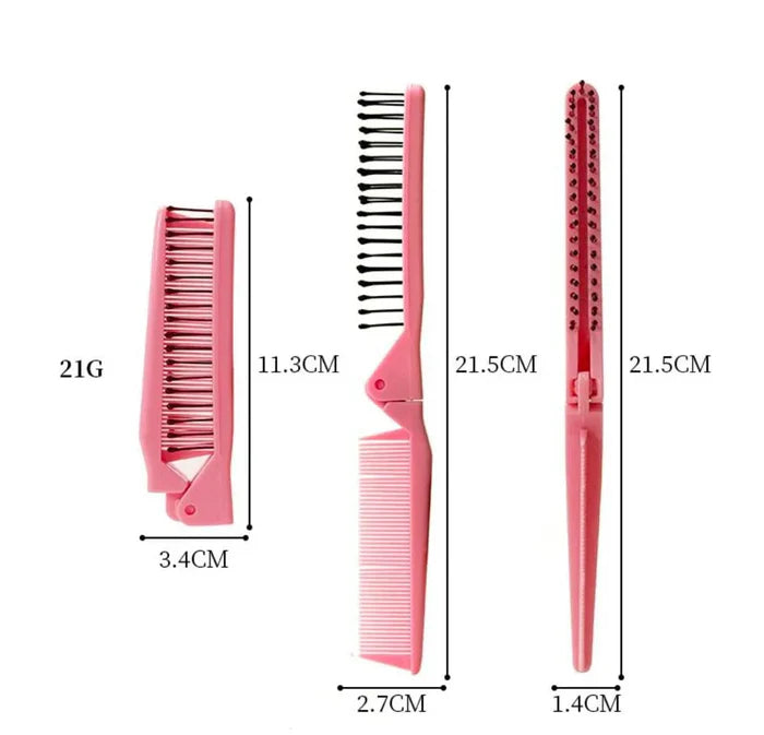 1PCS Foldable Comb Beard Moustache Brush Salon Hairdressing Styling Tool in random color