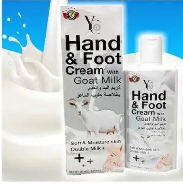 Yc Hand & Feet Cream With Goat Milk 200ml (Thailand) , Hand & Feet Whitening Cream For Whitens Soften & Protect For Hand & Foot