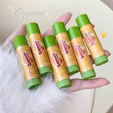 Cappuvini Organic Nourishing Anti-chapped Deep Hydrating Line Lines Repairing Smooth Tinted Lipstick Color Lip Balm 1 pcs