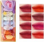 8 color cute Mini Lipstick matte velvet capsules light color water proof long lasting