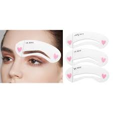 3Pcs Reusable Eyebrow Stencil Set Eye Brow DIY Drawing Guide Styling Shaping Grooming Template Card