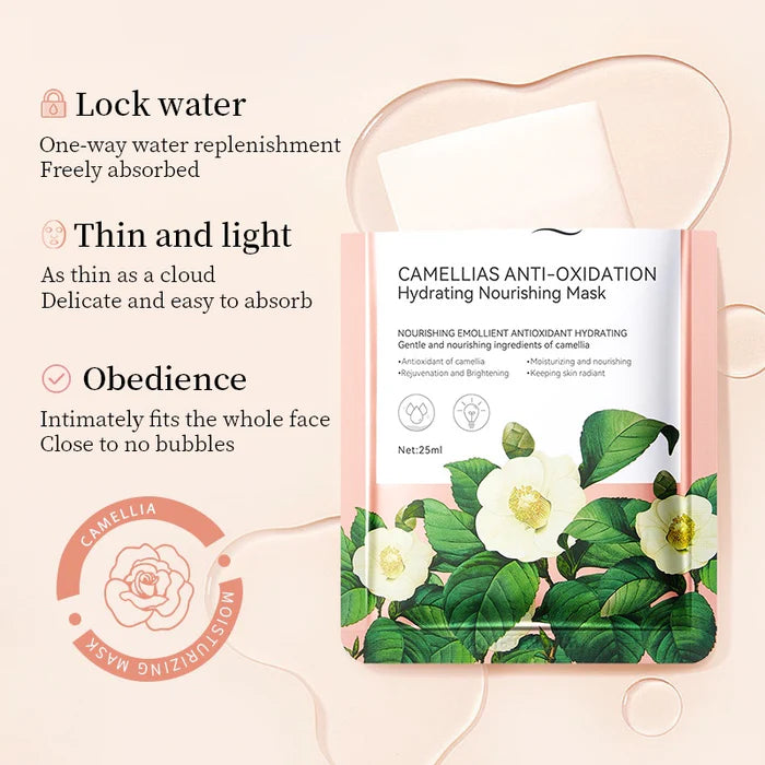 BIOAQUA 1 Piece CAMELLIAS ANTI-OXIDATION HYDRATING FACE Sheet MASK 25ml