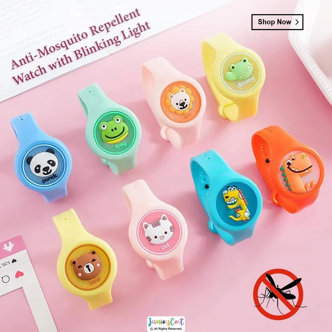 FASHIONWATCHES Mosquito Repellant Colorful Watch | Children Flash Anti-Mosquito Watch | Kids Mosquito Repellent Watch Lightweight Natural Mosquito Repellent Bracelet