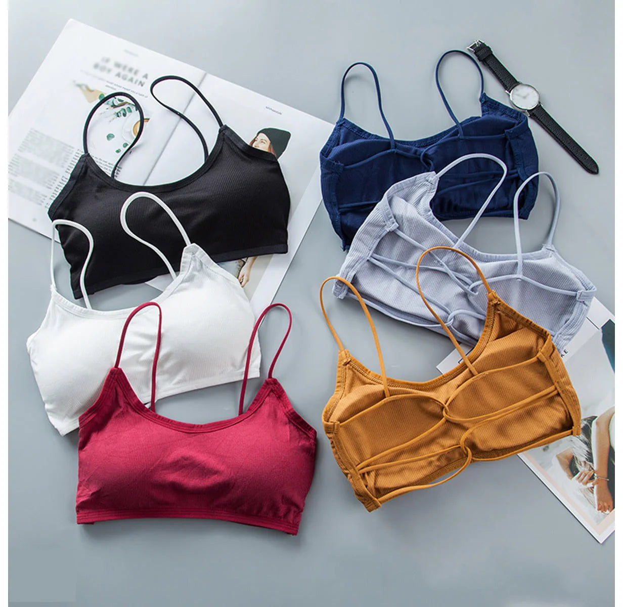 Pack of 2 Women Cotton Padded Backless Biddies 077.