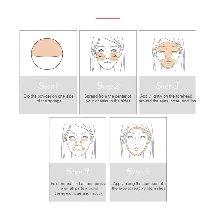 Matte Blue Sky & Cloud Oil Control Pressed Powder Shine Control