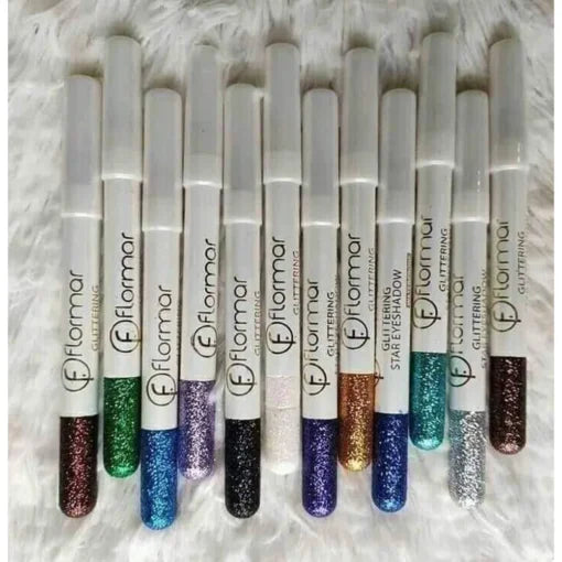 Flormar Pack Of 12 Multicolor Glitter Eye-Shadow Pencil