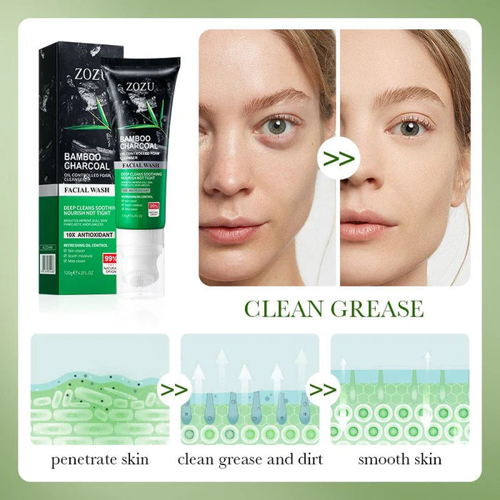 ZOZU Black Charcol Oil Control Deep Cleansing Nourishing Facial Wash 120g ZOZU49488