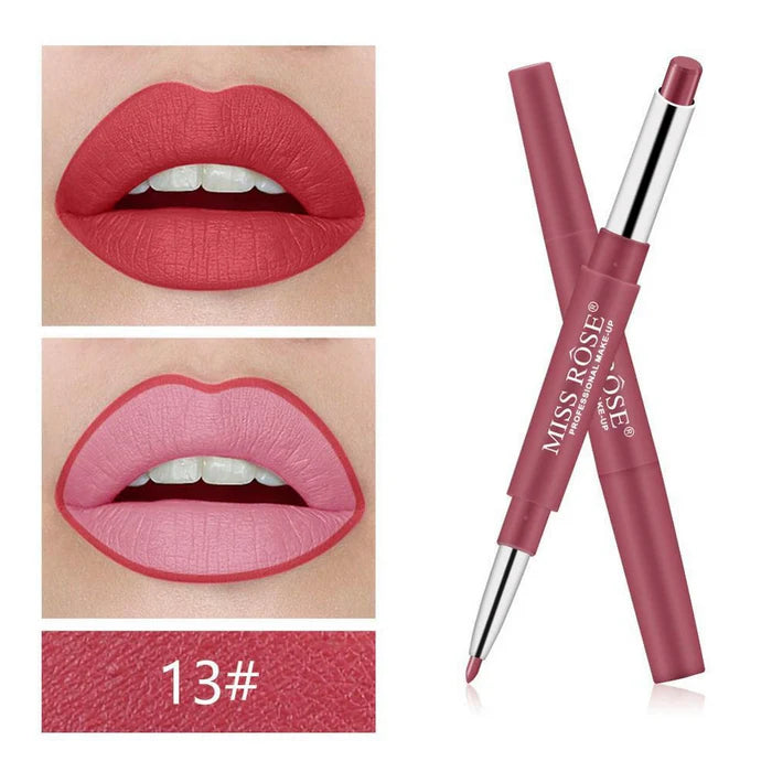 MISS ROSE High Pigment 2 In 1 Lip Liner + Lipstick