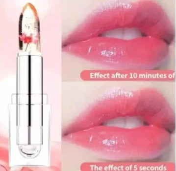 COSMET PK High Quality Transparent Color Changing Flower Jelly Lipstick
