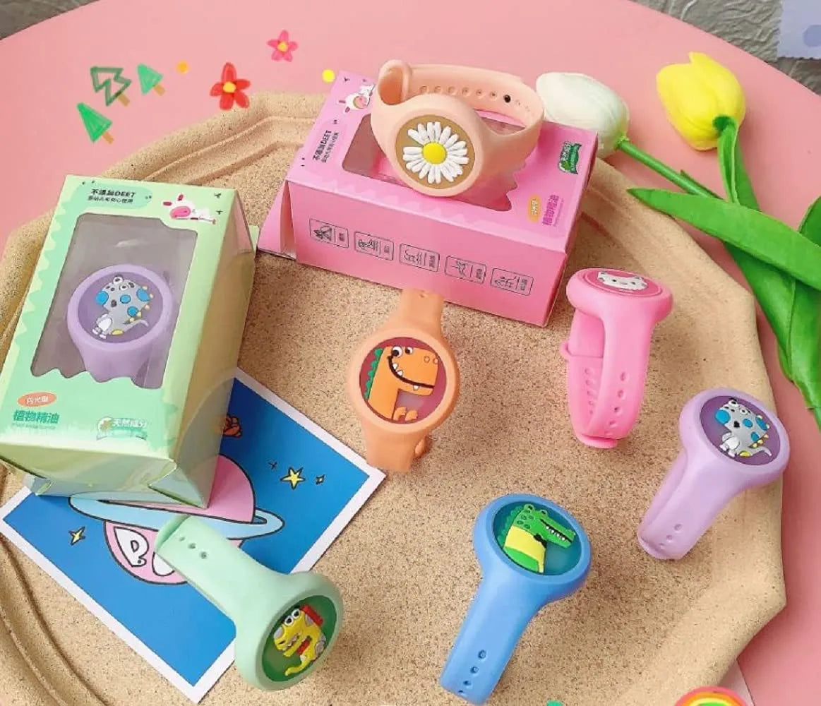 FASHIONWATCHES Mosquito Repellant Colorful Watch | Children Flash Anti-Mosquito Watch | Kids Mosquito Repellent Watch Lightweight Natural Mosquito Repellent Bracelet