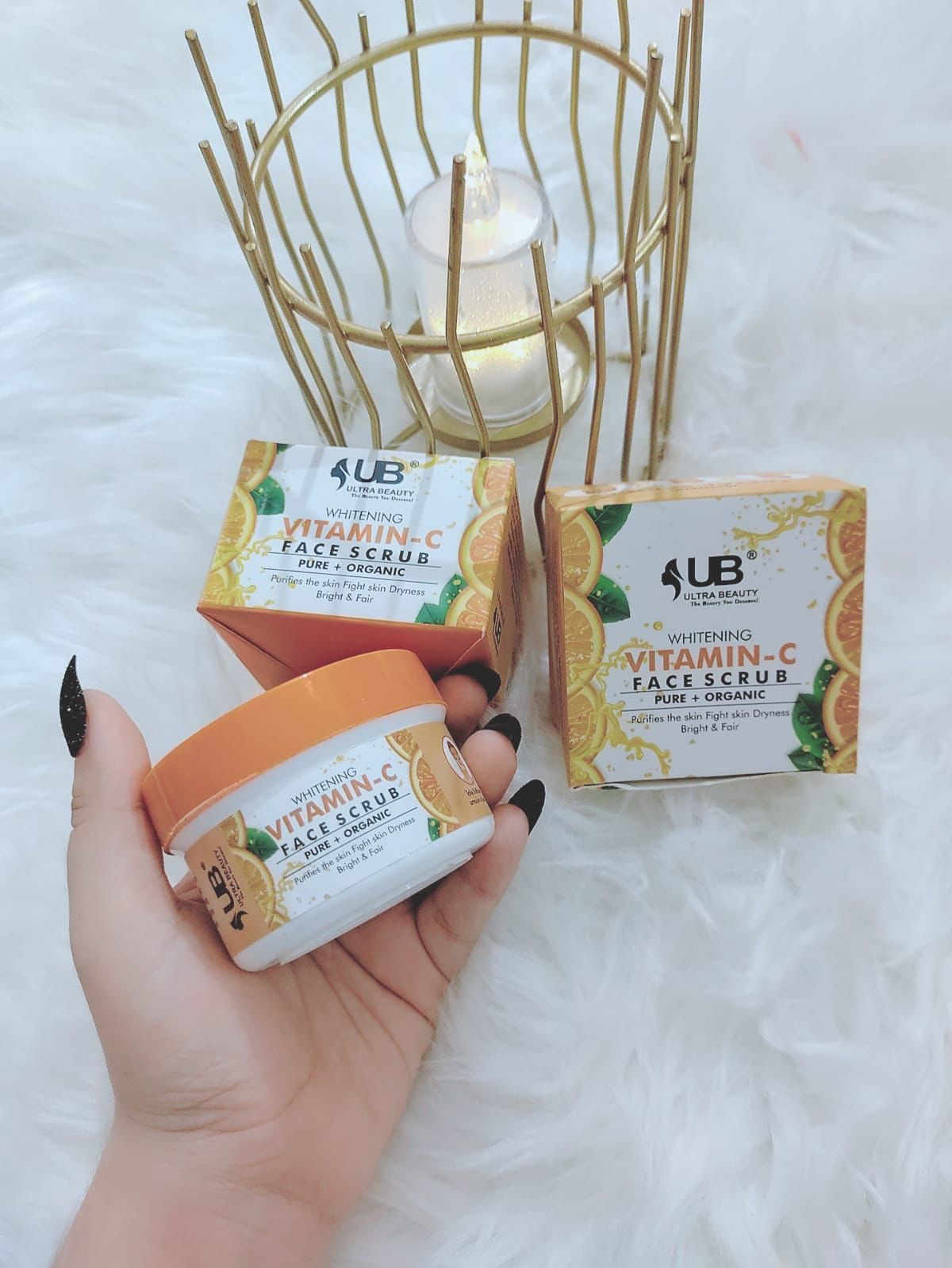 WHITENING FACE SCRUB  • TEA TREE FACE SCRUB  • 24 k GOLD FACE SCRUB   • VITAMIN C FACE SCRUB [ULT]