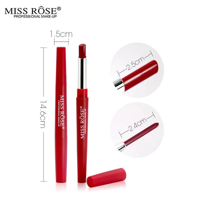 Miss rose 2 In 1 Lip Liner + Lipstick(Pack of 6) Nude.