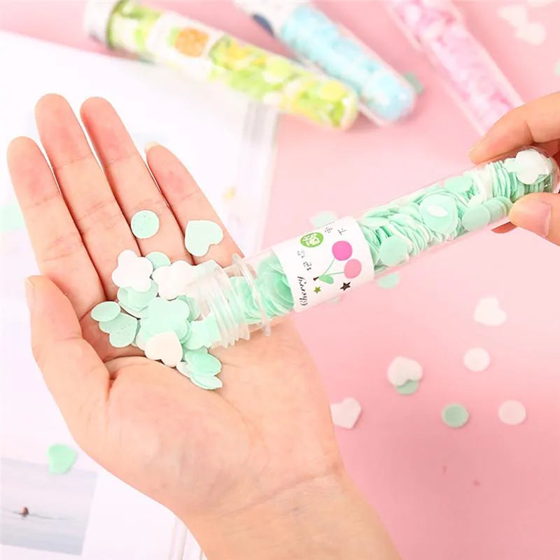 Portable Mini Body Washing Bath Test Tube Confetti Foaming Flower One time Paper Soap Slice , paper soap for school