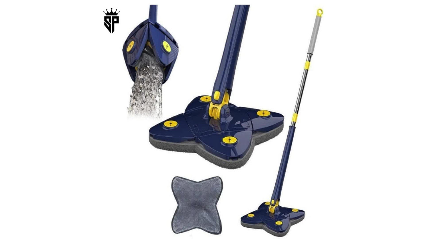 360° Rotatable Magic Mop 4 Side Adjustable Clover Dust Cleaning Mop