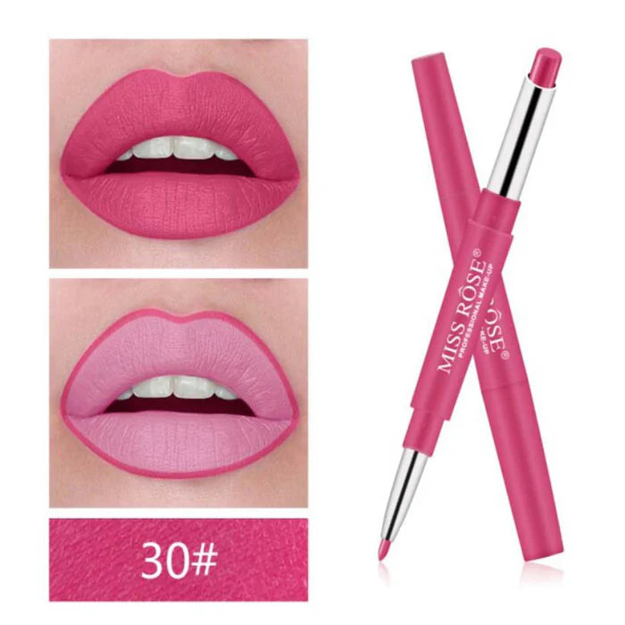 MISS ROSE High Pigment 2 In 1 Lip Liner + Lipstick