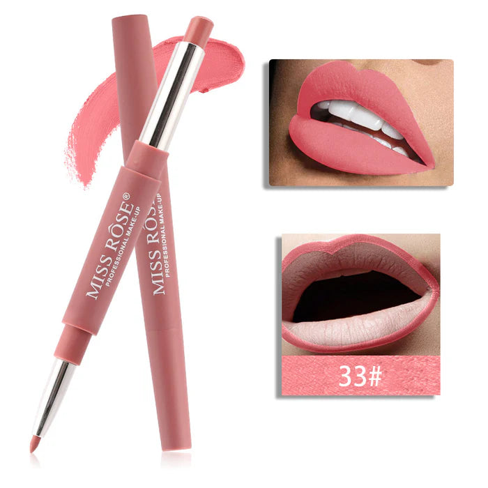 MISS ROSE High Pigment 2 In 1 Lip Liner + Lipstick