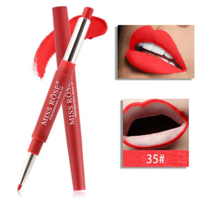 MISS ROSE High Pigment 2 In 1 Lip Liner + Lipstick