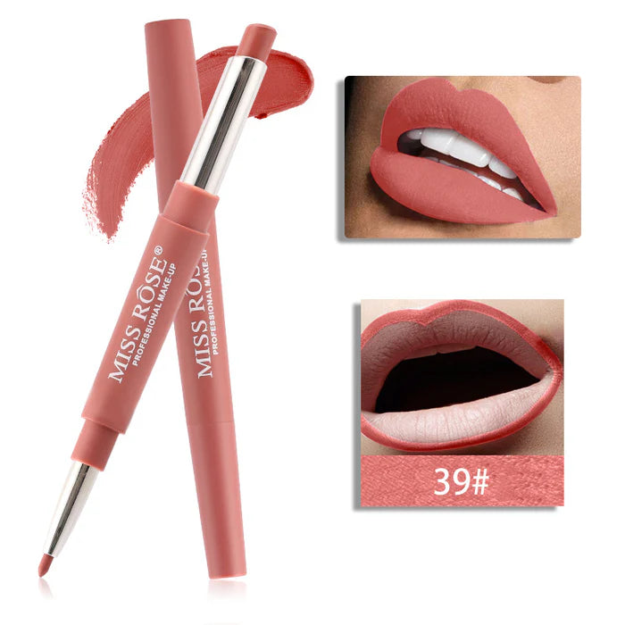 MISS ROSE High Pigment 2 In 1 Lip Liner + Lipstick