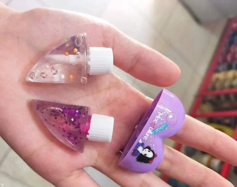 COSMET PK 2 in1 Trendy Korean Heart Lip Gloss Cute Lip Gloss2 in1 Mirror Glossy Lipstick Women Girls Non-Fading Long Lasting Transparent Double Headed Lip Gloss Moisturizing Makeup , glossy lip gloss