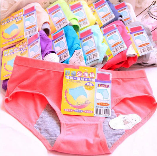 Pack Of 3 - Seamless Mid Waist Anti-Leak Menstrual Period, Leak-Proof Panties