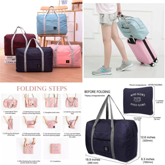 Foldable Travel Bag (Random Colours)