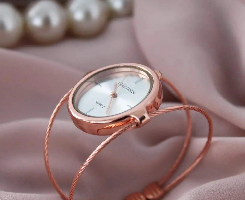 FASHIONWATCHES Fashion Quartz Watch Women Bracelet Ladies Rose Gold Watch For Girl