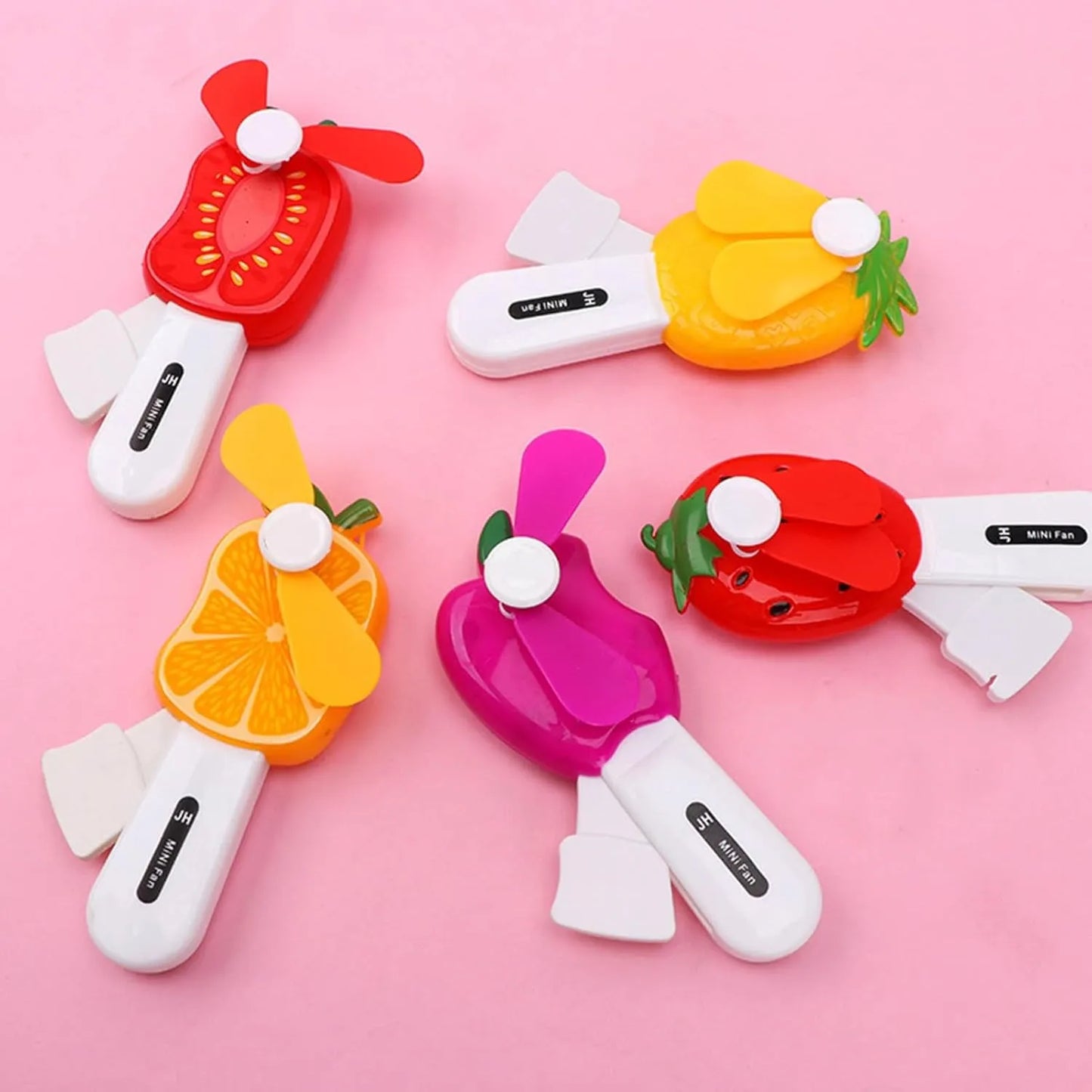 Toddler Toys Baby Fan Toy Fruit Shape Eye-catching Colorful Cartoon Toddler Toys for Kids Mini Fan Mini Fan