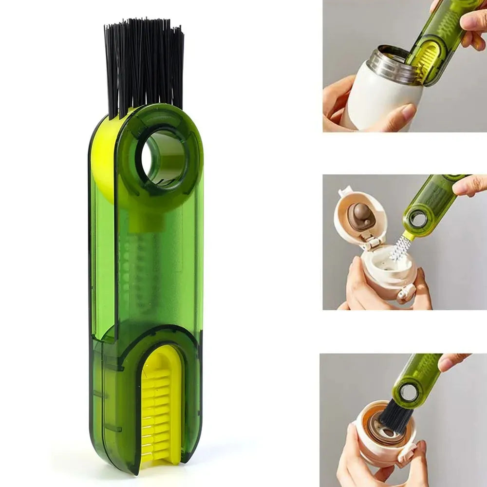 3-in-1 Multi-Function Cup Brush Teat Cleaning Brush Water Cup Cleaning Artifact Gap Brush Cup Cover Brush