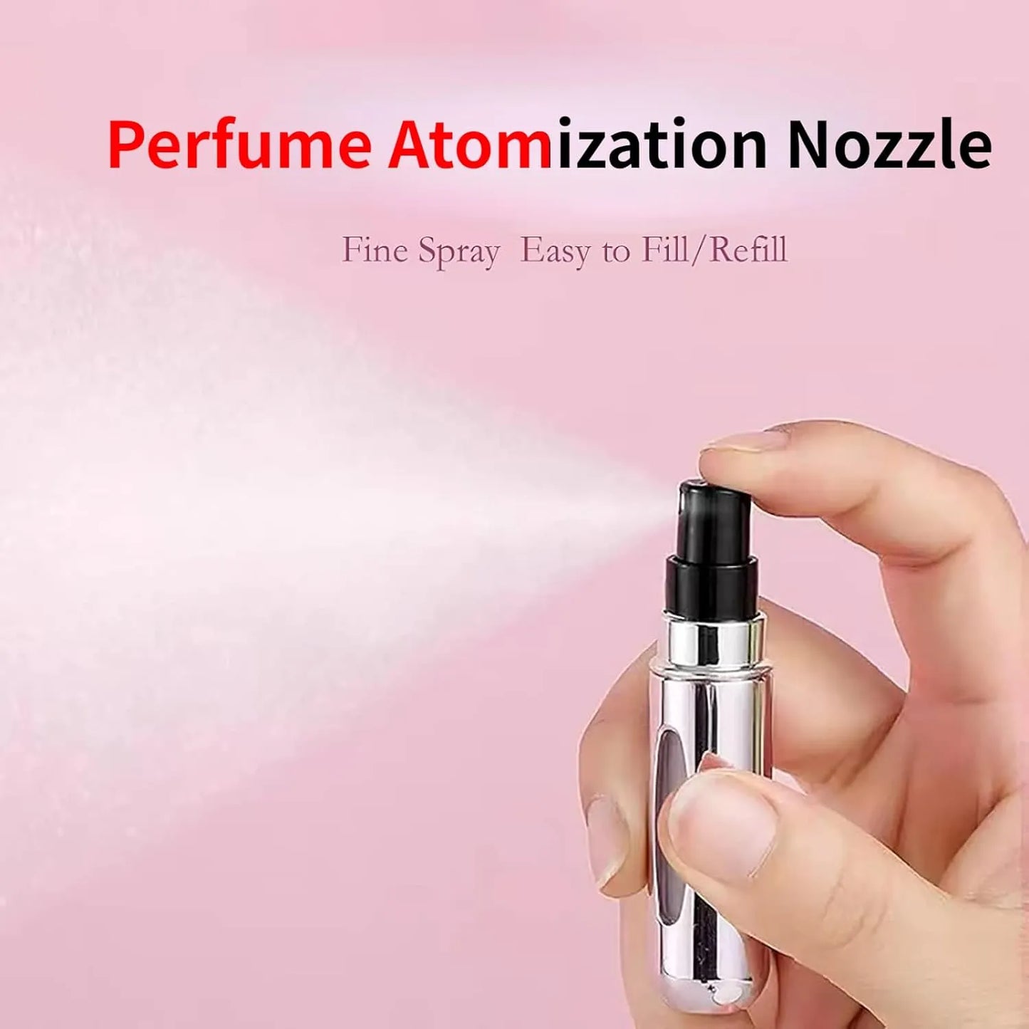 RINDMART 5ml Portable Mini Refillable Perfume Bottle Spray Scent Pump Empty Atomizer Bottle