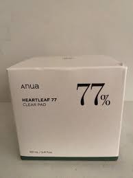 Anua Heartleaf 77% Clear Pad, a skincare product designed to exfoliate and hydrate the skin.