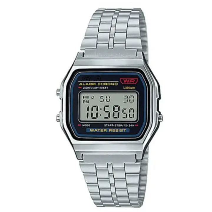 Vintage Silver Classic Digital Wrist Watch