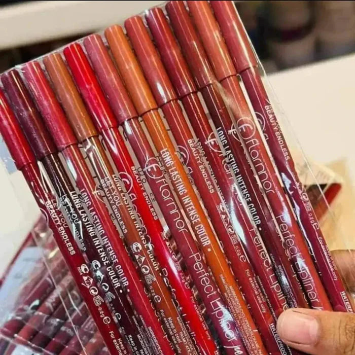 Flormor Let Your Beauty Endless Perfect Lip Liner Pencil 12Pcs