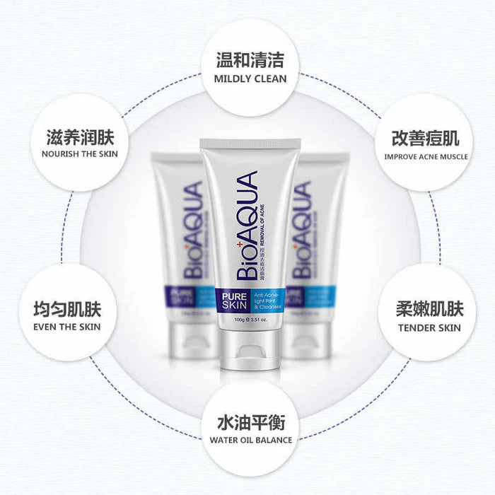 Bioaqua Acne Removal Of Acne Anti Acne Facial Acne Cleanser And Face Wash 100Ml BQY0702